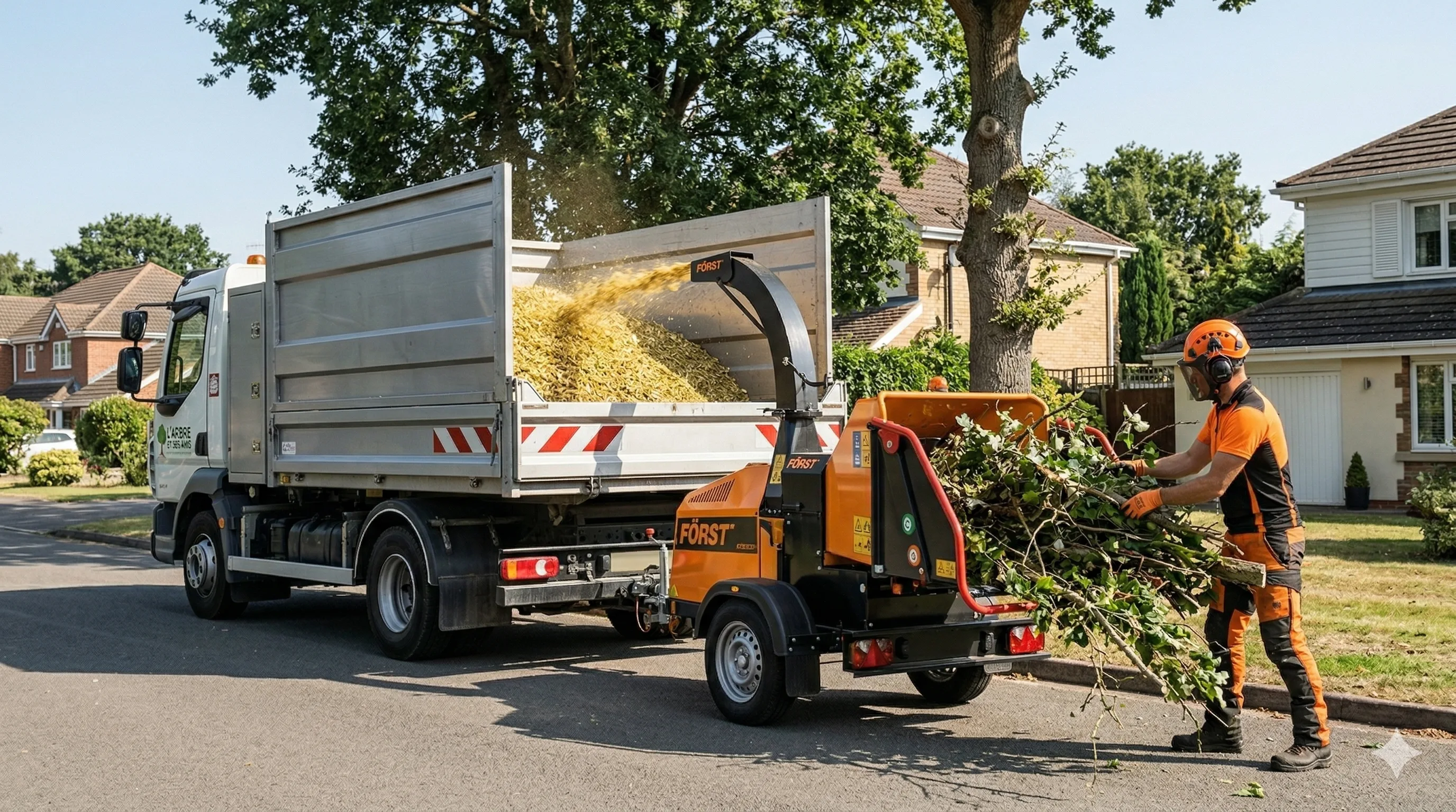 Évacuation et revalorisation des déchets verts après élagage